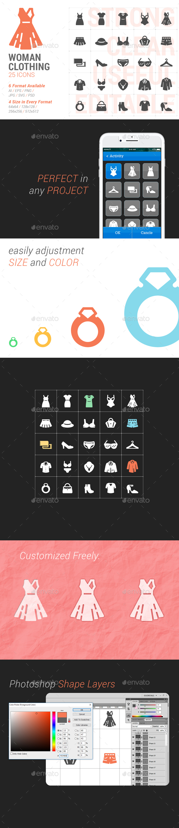 Woman Clothing Filled Icon - Objects Icons