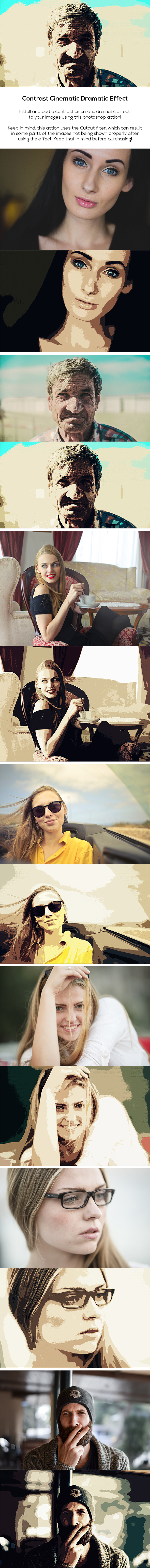 Contrast Cinematic Dramatic Effect - Photo Effects Actions