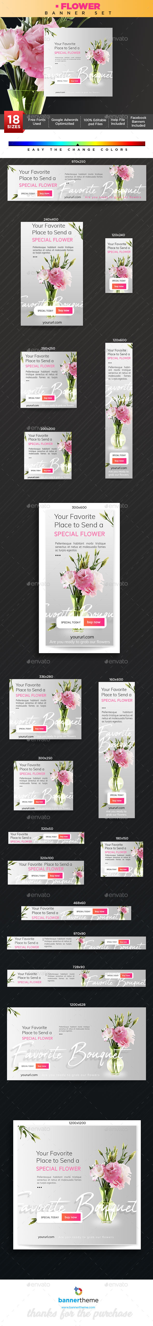 Flower Banner - Banners & Ads Web Elements