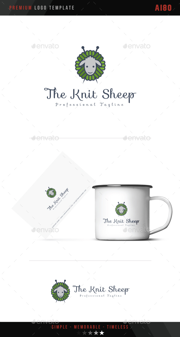 The Knit Sheep Logo - Animals Logo Templates