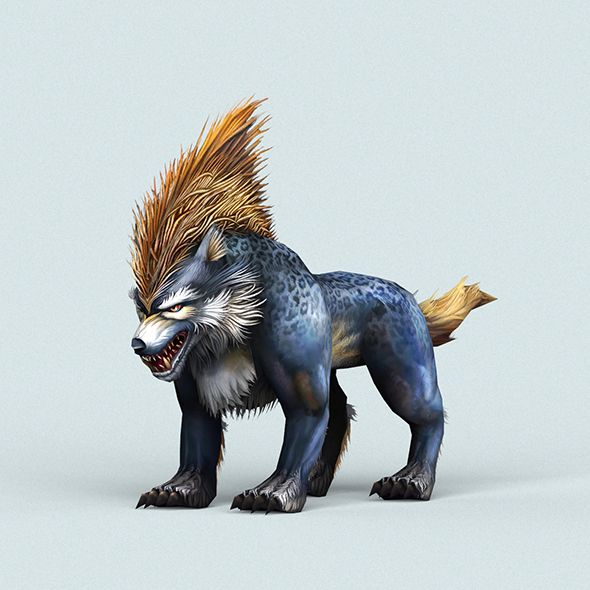 Fantasy Cartoon Wolf - 3Docean 22606547