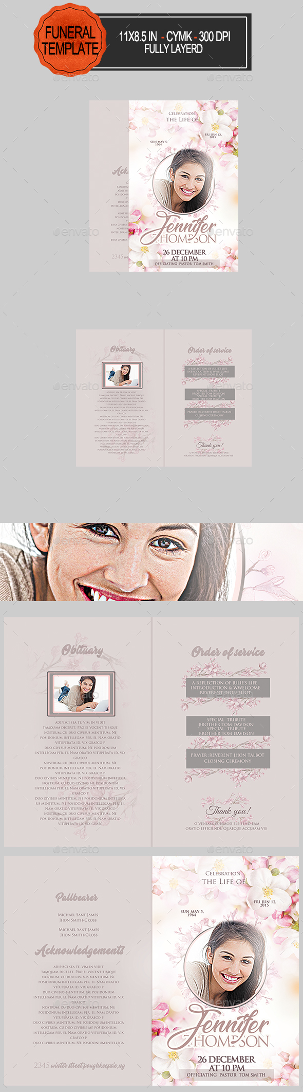 Funeral Program Template - Informational Brochures