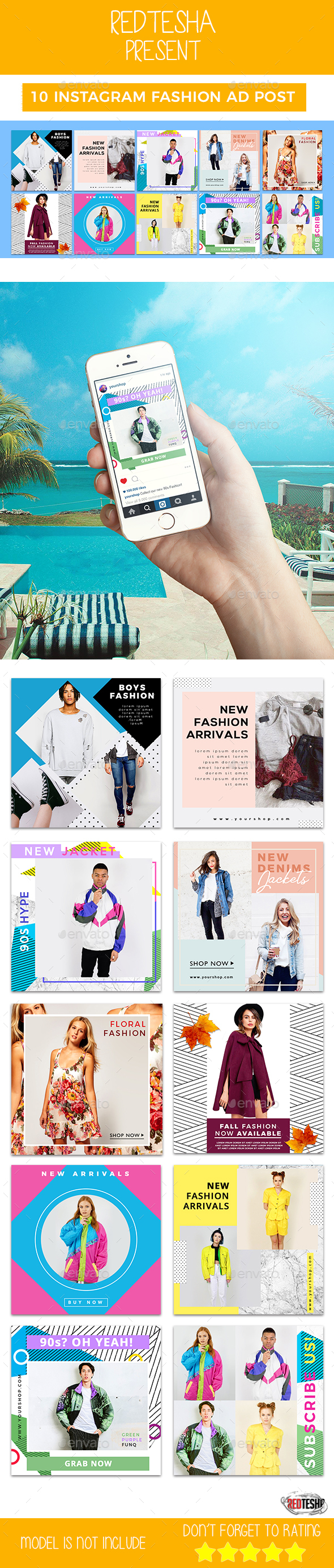 Instagram Fashion Banner #14 - Banners & Ads Web Elements