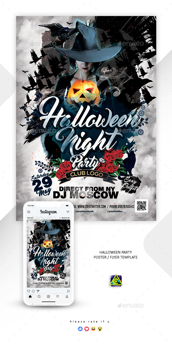 Halloween Party Poster / Flyer - Clubs & Parties Events