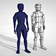 Pack of Low Poly People and Rigged Model with UVW