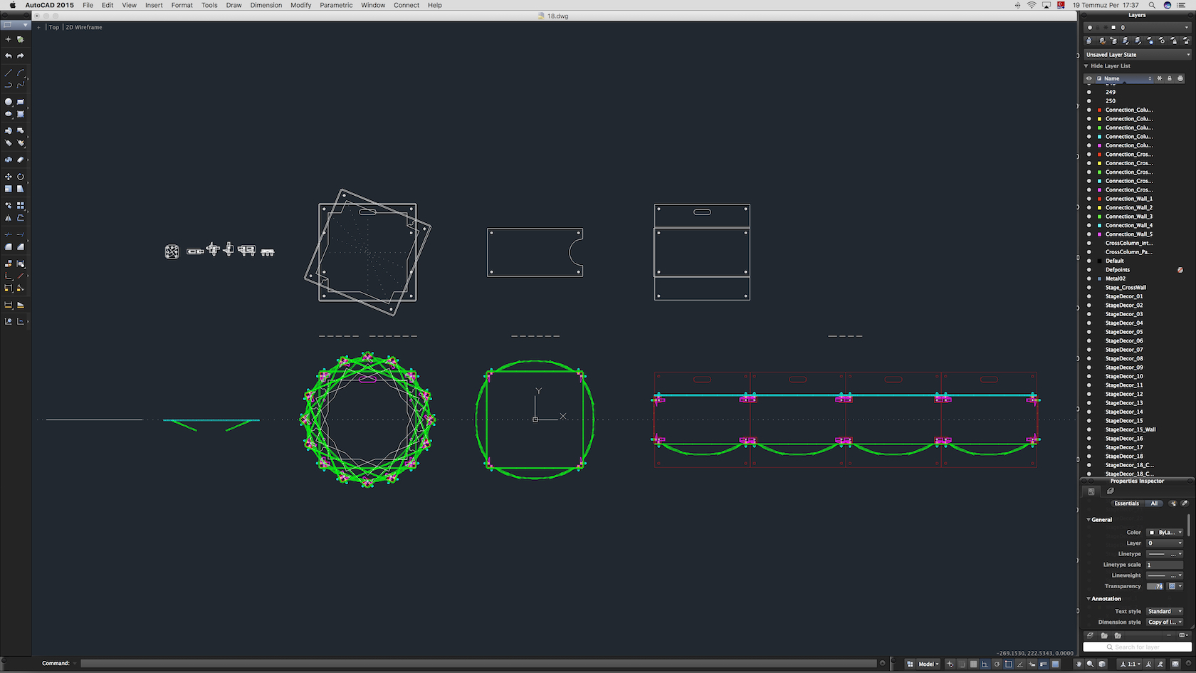 Stage Decor Collection 02 (Modular Wall Column 9 Pieces) by a3dDesign