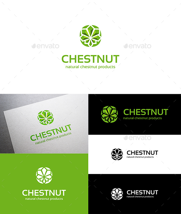 Chestnut Leaf Logo - Nature Logo Templates