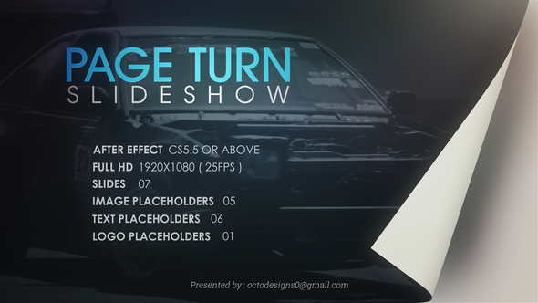 Page Turn Slideshow - VideoHive 22613382