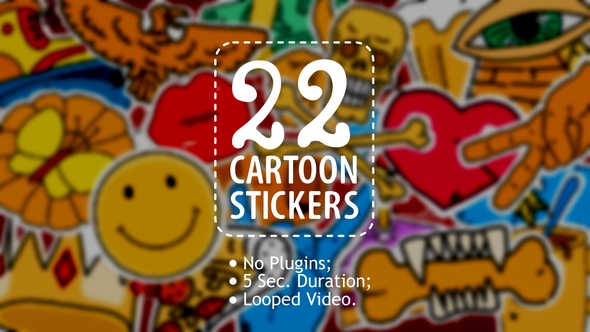22 Cartoon Stickers