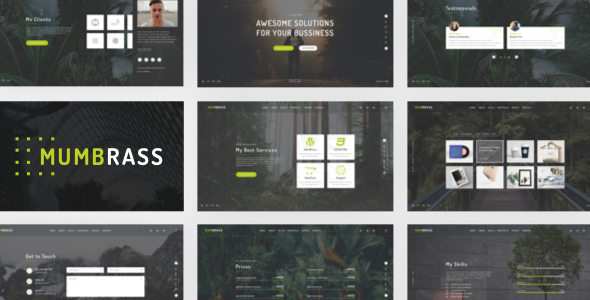 Mumbrass - Full Screen Personal Portfolio Sketch Template