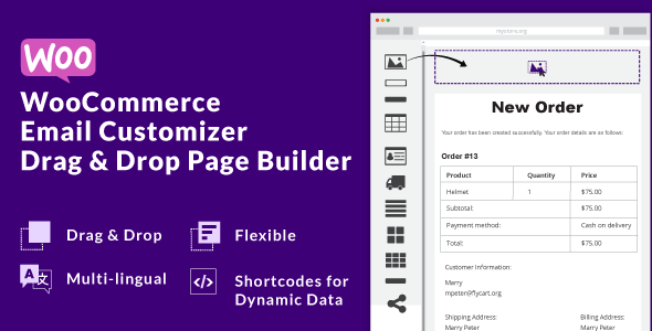 WooCommerce Email Customizer with Drag and Drop Email Builder - CodeCanyon Item for Sale