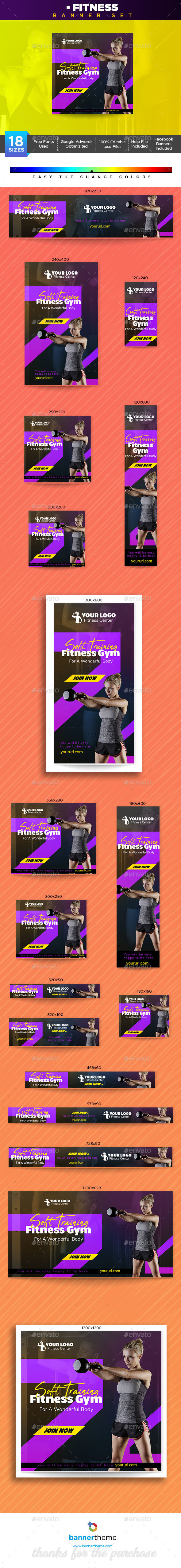 Fitness Banner - Banners & Ads Web Elements