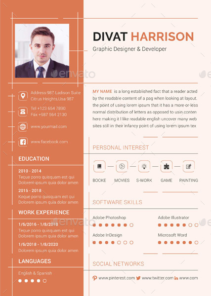 Creative Resume, Print Templates | GraphicRiver