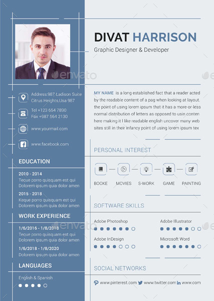Creative Resume, Print Templates | GraphicRiver