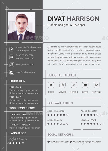 Creative Resume by GraphicShaper | GraphicRiver