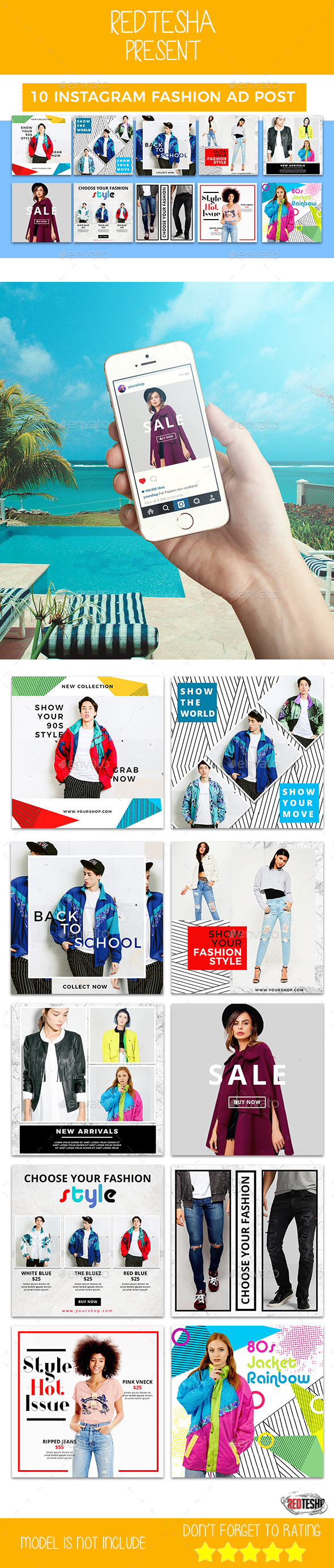 Instagram Fashion Banner #15 - Banners & Ads Web Elements