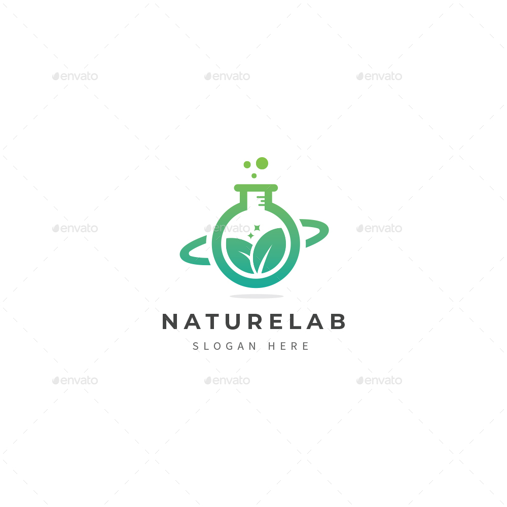 Nature Green Lab Logo, Logo Templates 