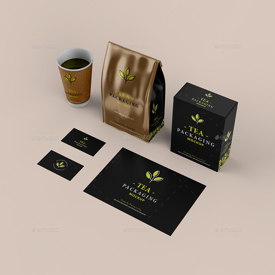 Download Tea Packaging Mockup By Idaeway Graphicriver PSD Mockup Templates