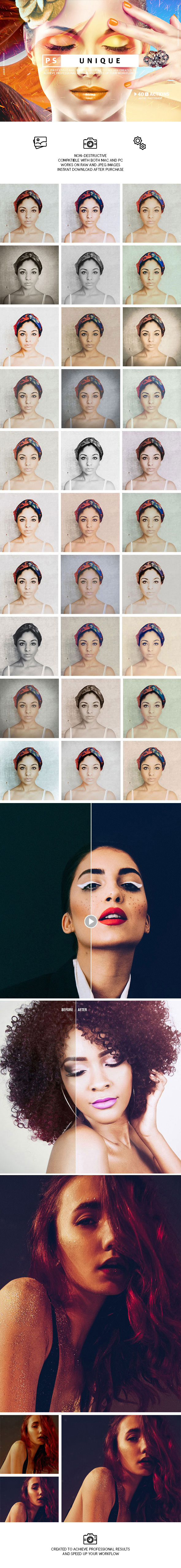 Uniqu Photoshop Actions - Photo Effects Actions