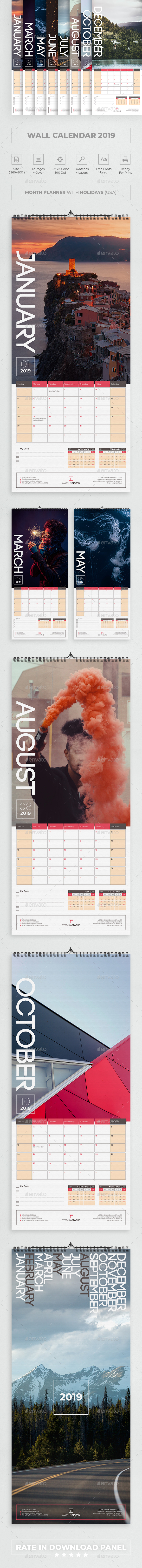 Wall Calendar 2019 - Calendars Stationery