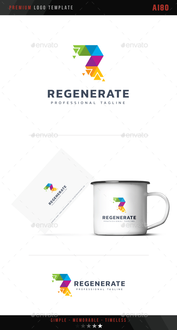 Letter R - Regenerate Logo - Abstract Logo Templates