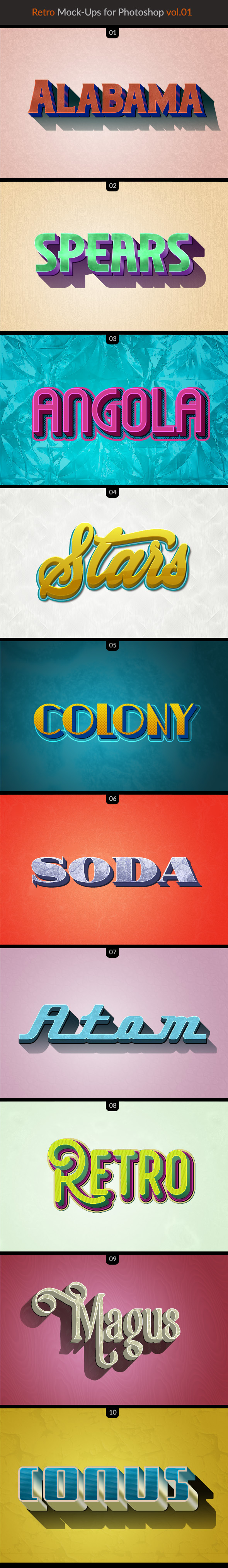10 Retro Mock-Ups vol. 01 - Styles Photoshop