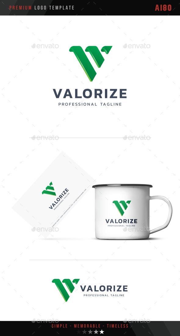 Letter V - Valorize Logo - Abstract Logo Templates