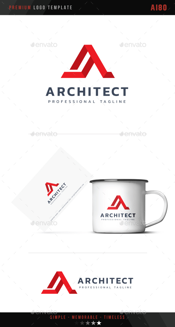 Letter A - Architect Logo - Letters Logo Templates