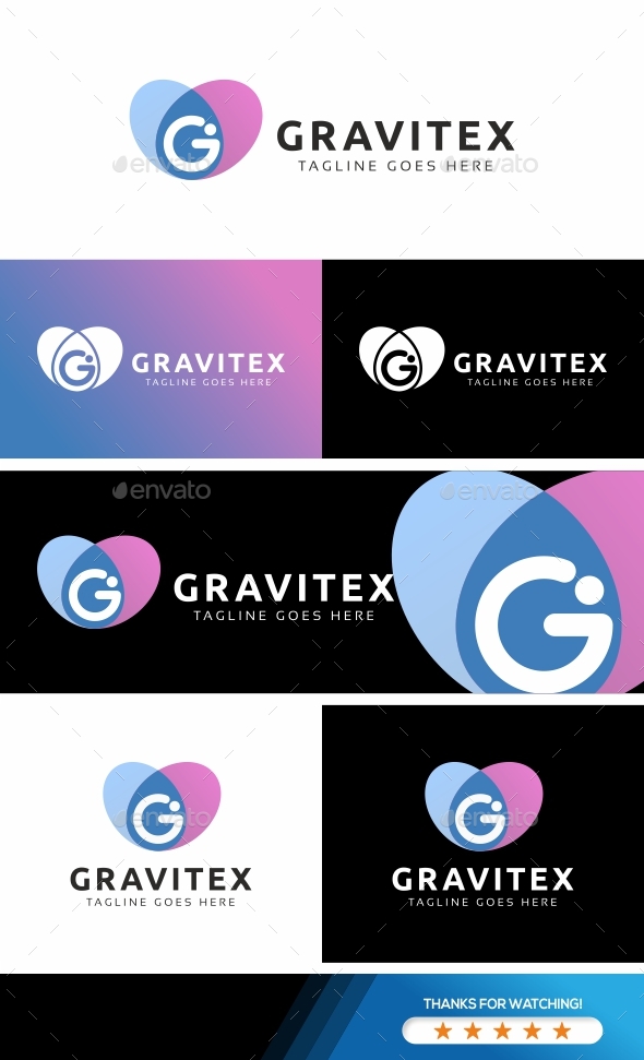 Gravitex G Letter Logo - Letters Logo Templates