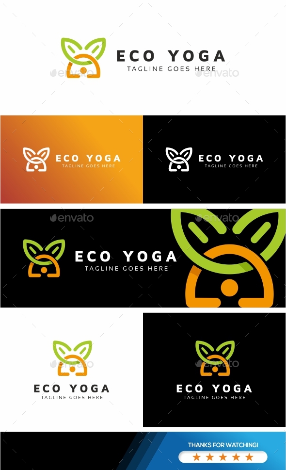 Eco Yoga Logo - Nature Logo Templates