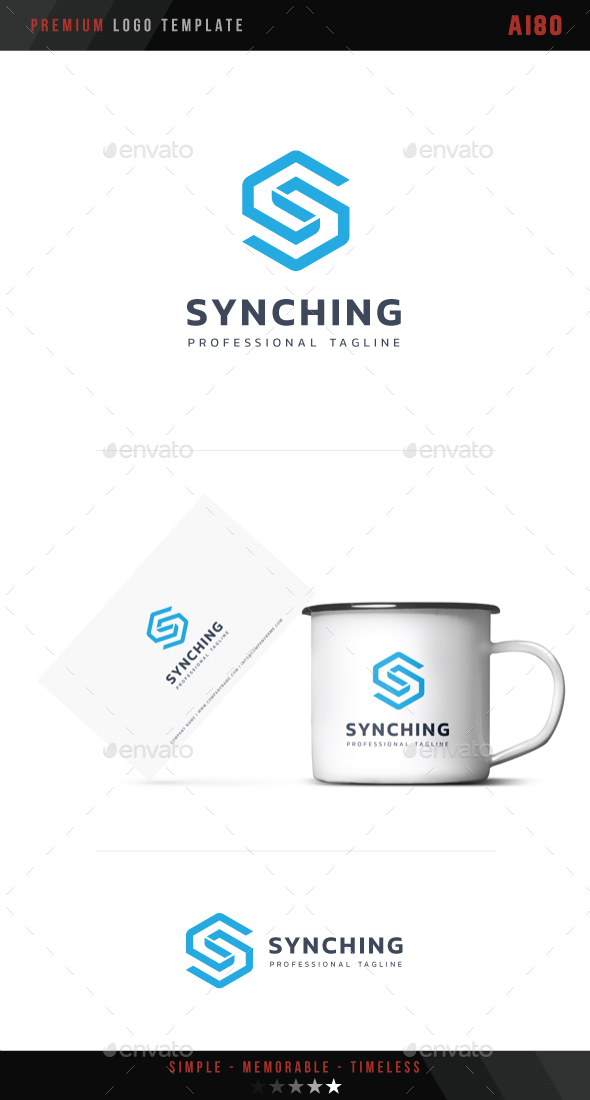 Letter S - Synching Logo - Letters Logo Templates