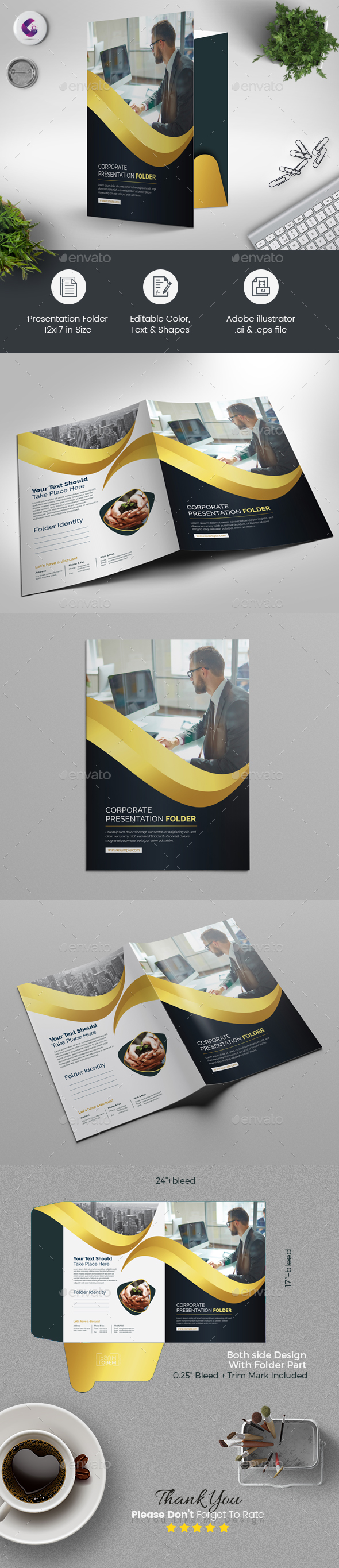 Presentation Folder - Stationery Print Templates