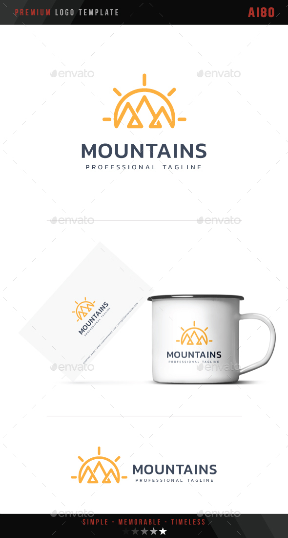 Mountains Logo - Nature Logo Templates