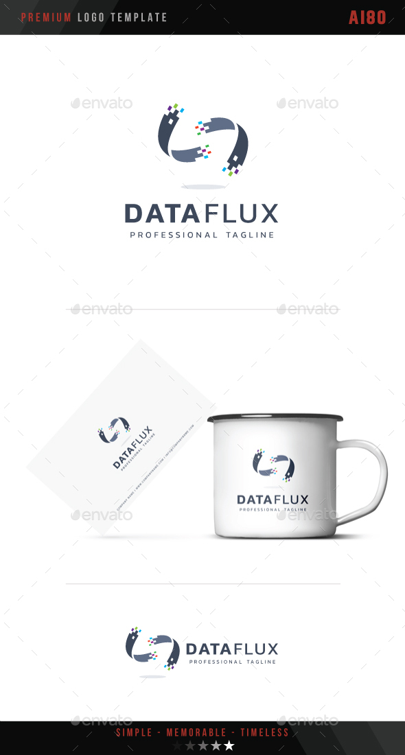 Data Flux Logo - Abstract Logo Templates