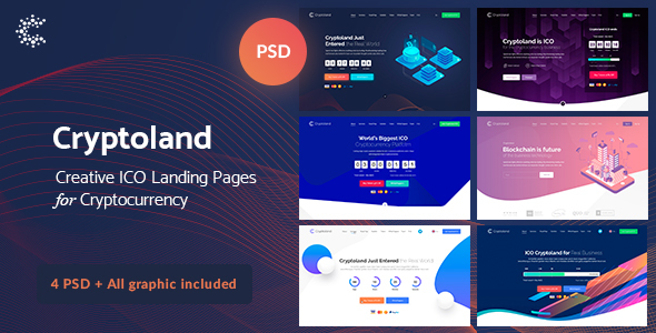 Cryptoland - ICO - ThemeForest 22091017