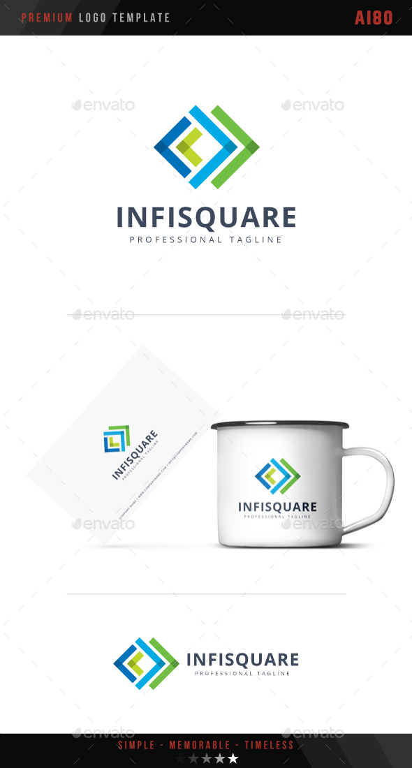 Infinite Square Logo - Abstract Logo Templates