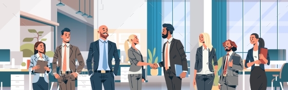 Business People Group Hand Shake Agreement - Concepts Business