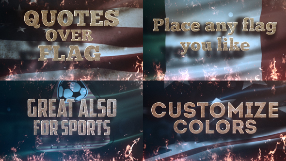 Quotes Over Flag - VideoHive 22634481