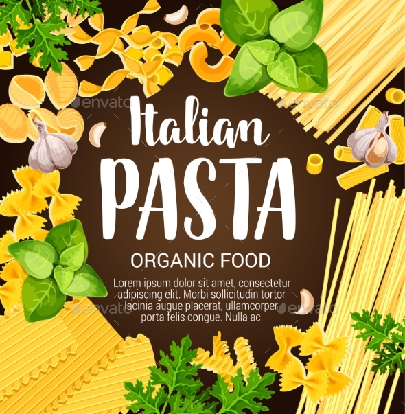 Italian Pasta with Herbs and Spices - Food Objects
