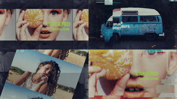 Dubstep Glitch Slideshow Video Displays template preview