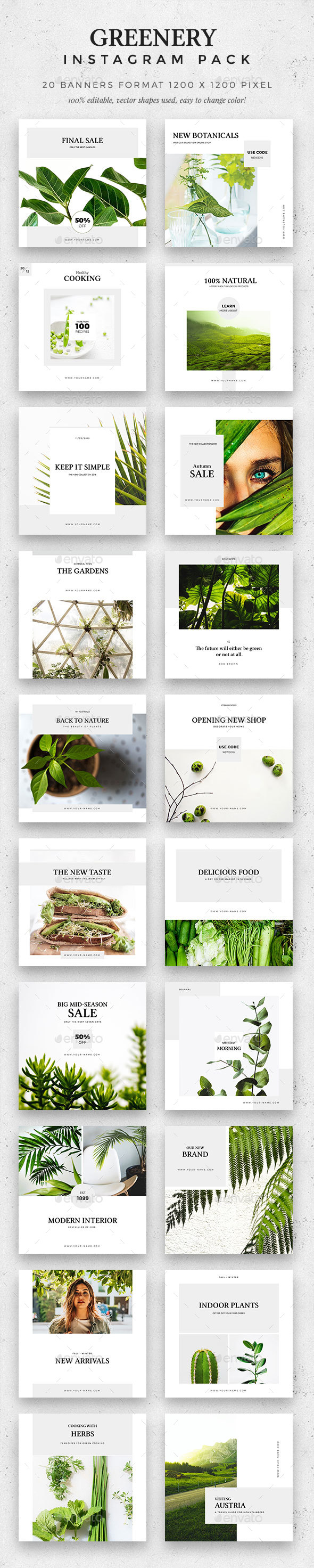 Greenery - Instagram Pack