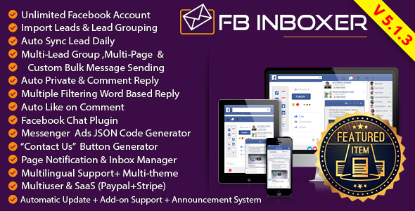 FB Inboxer - Master Facebook Messenger Marketing Software - CodeCanyon Item for Sale