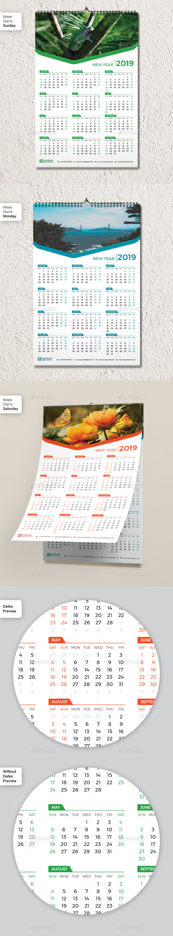 Wall Calendar 2019 - Calendars Stationery