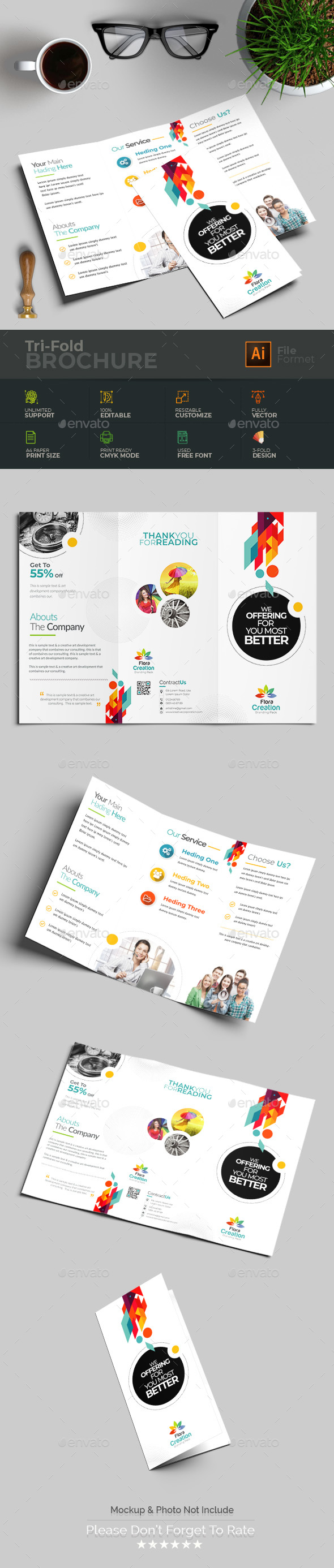 Tri-Fold Brochure - Brochures Print Templates