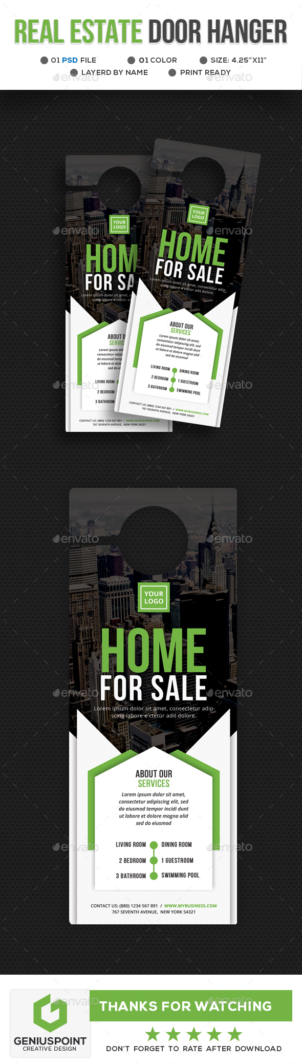 Real Estate Door Hanger