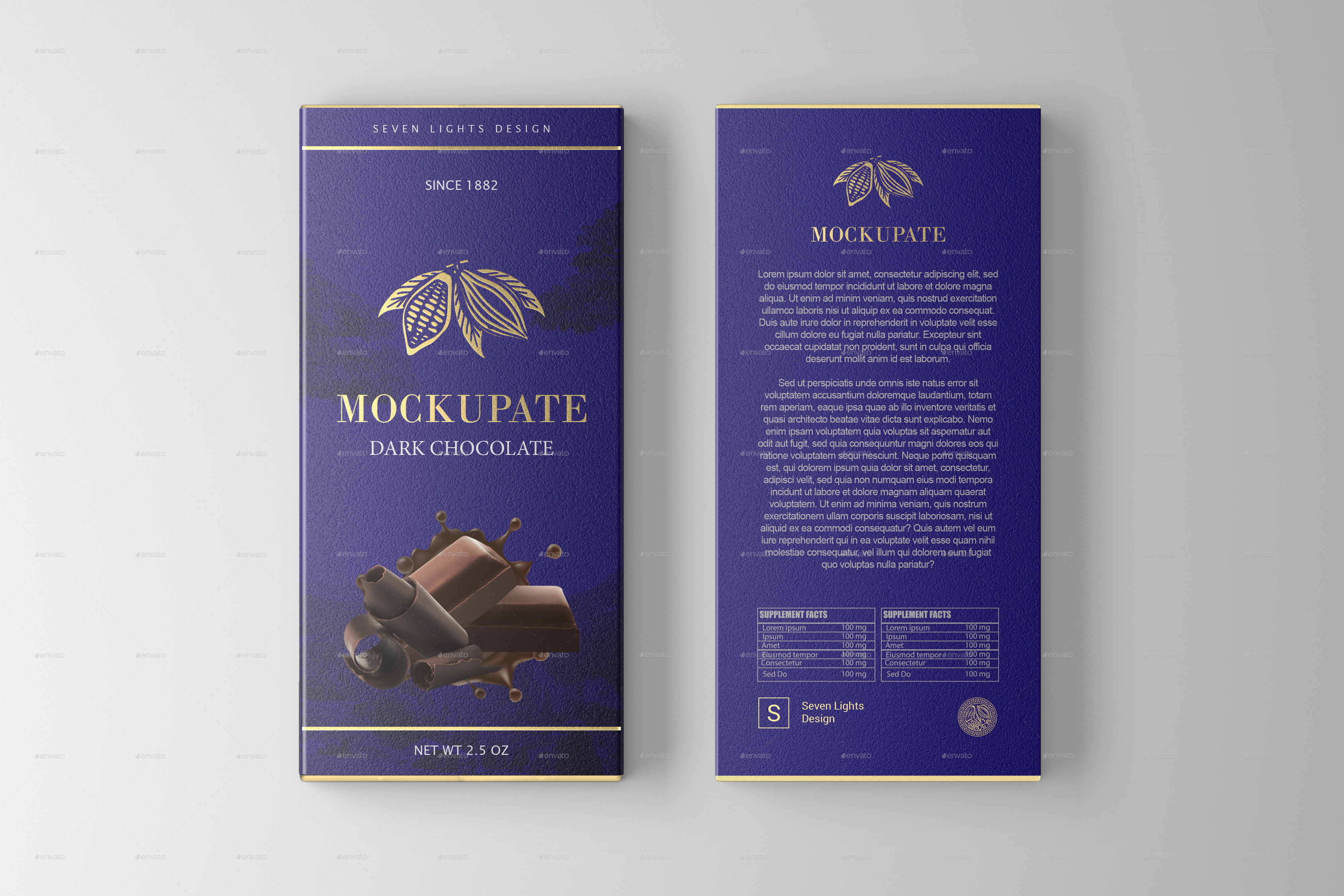 Download Chocolate Bar Packaging Mockup By 7lights Graphicriver PSD Mockup Templates