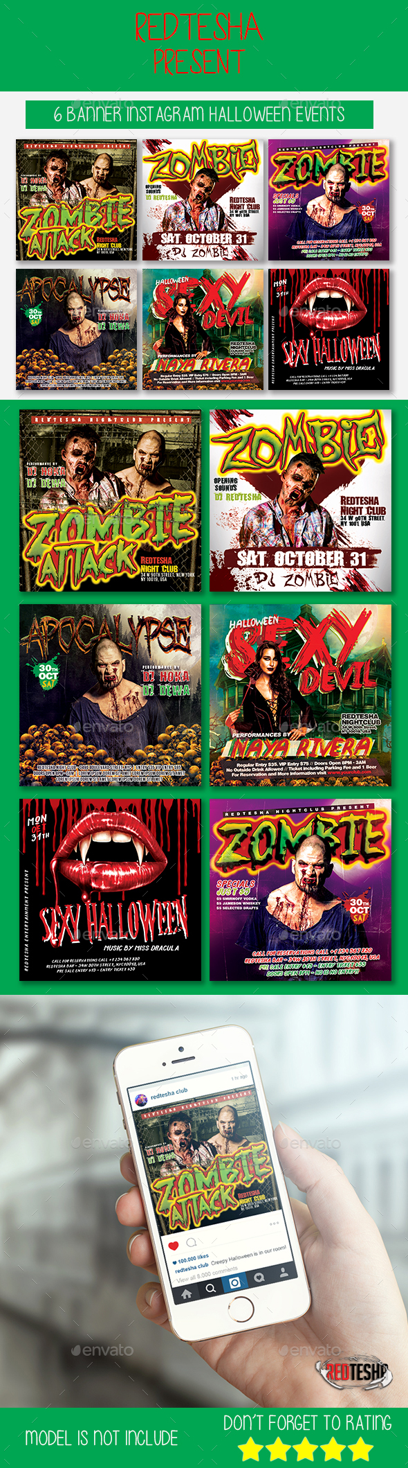 Instagram Banner Halloween Events - Banners & Ads Web Elements