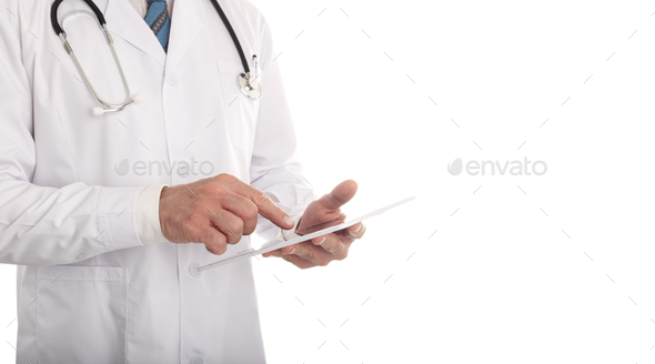Doctor with tablet - Stock Photo - Images