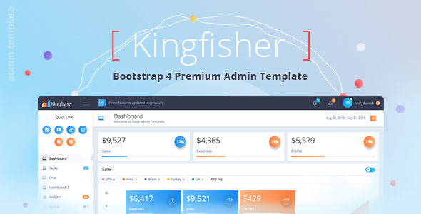 Excellent Kingfisher - Responsive Bootstrap 4 Admin Template