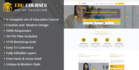 Edu Course HTML Template - Miscellaneous Site Templates